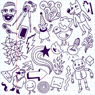 çılgın doodle seti.
