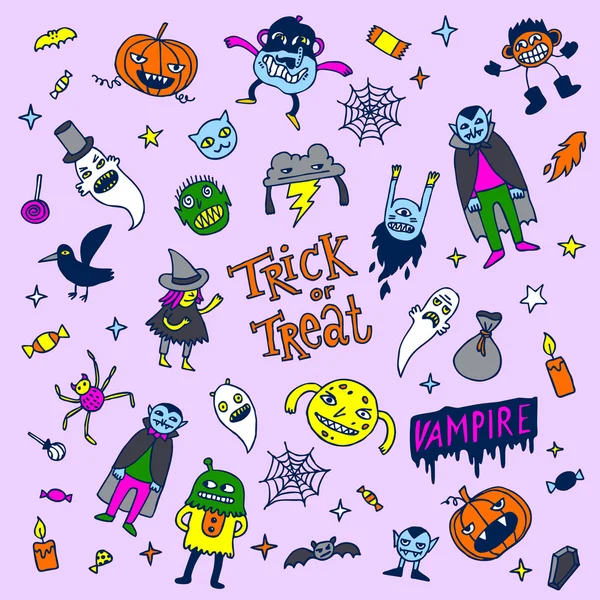 Halloween doodles — Stockvector