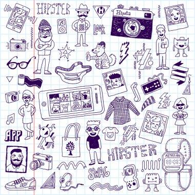 Hipster yağma seti