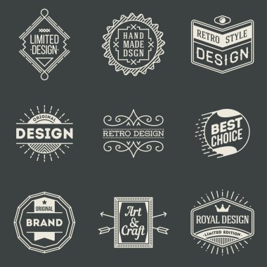 Retro Logotype seti