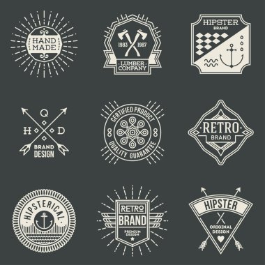 Retro logotypes set
