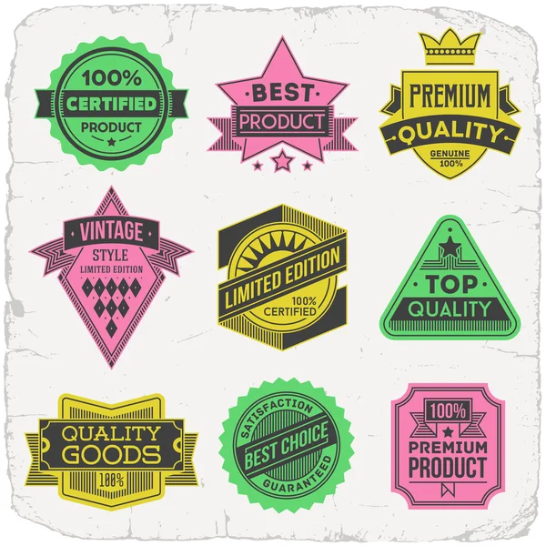 High quality labels — Stock Vector
