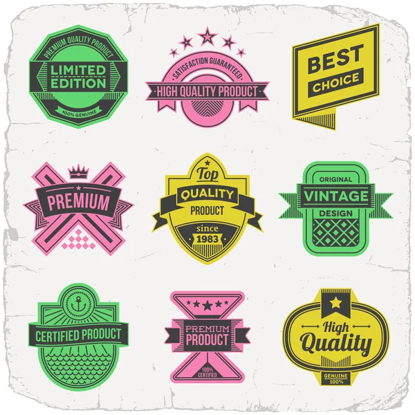 High quality labels — Stock Vector