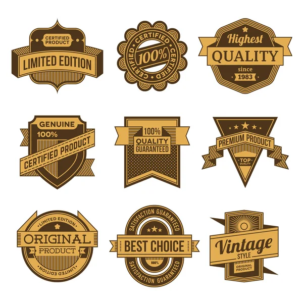 High quality labels — Stock Vector