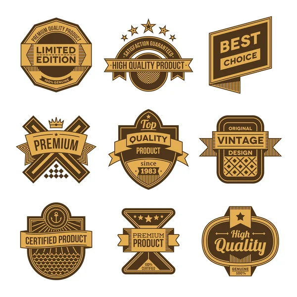 High quality labels — Stock Vector