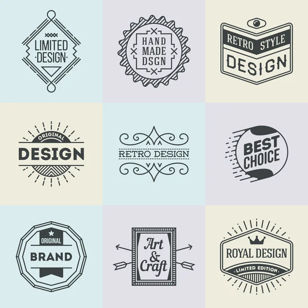 Retro logotypes set — Stock Vector