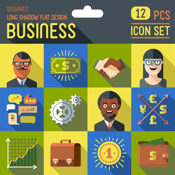 Conjunto de ícones de negócios — Vetor de Stock