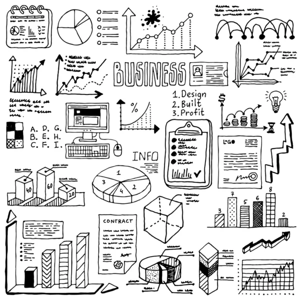 Ensemble d'éléments d'infographie . — Image vectorielle