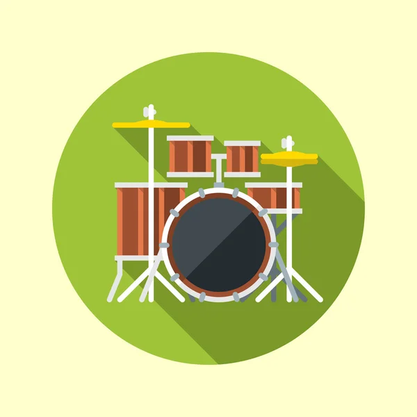 Tambor kit icono — Vector de stock