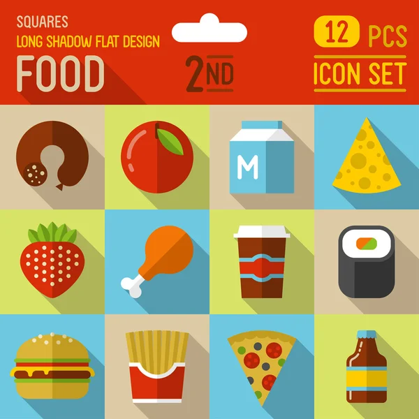 Food and drinks icons — Stock Vector