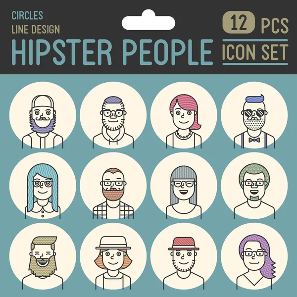 Hipster people — Stock Vector