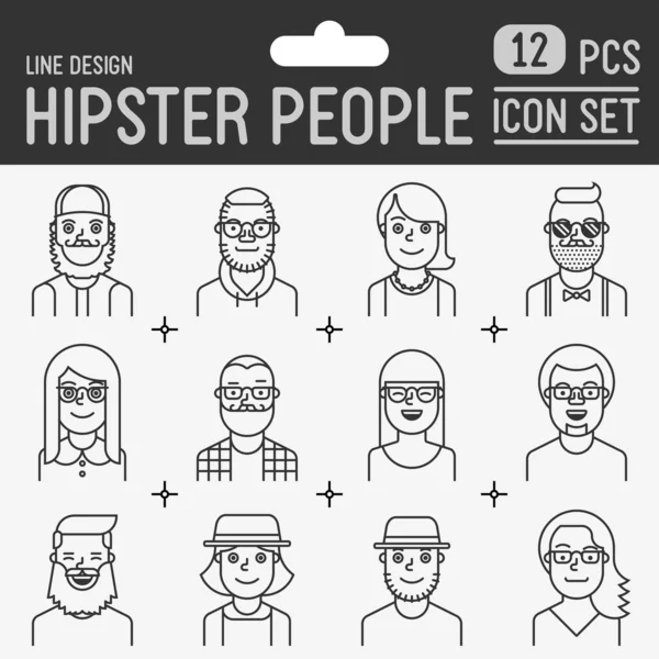 Hipster people — Stock Vector