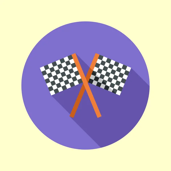 Race vlaggen pictogram. — Stockvector