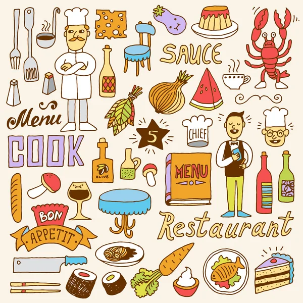 Restaurant  set — Stock Vector