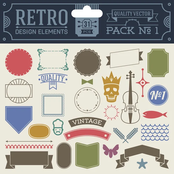 Hipster design elements — Stock Vector