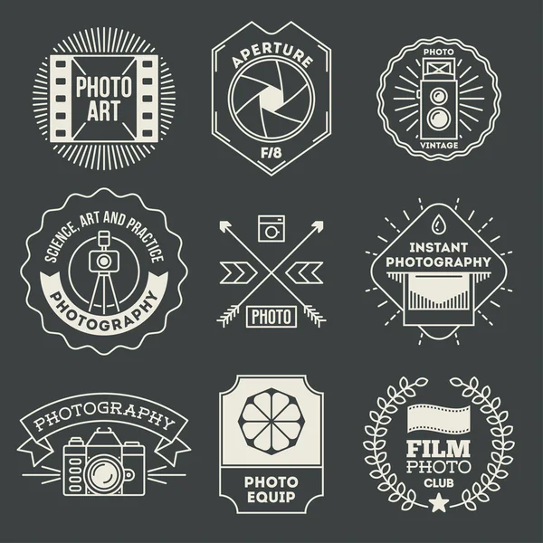 Logotipos de fotografía — Vector de stock