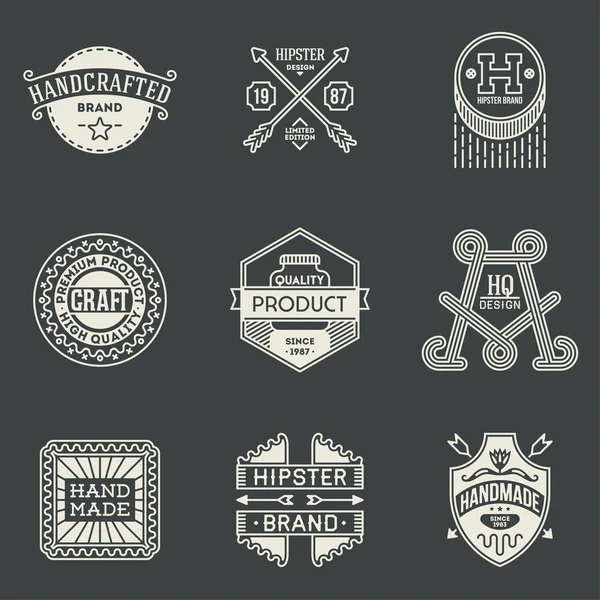 Retro logotypes set — Stock Vector