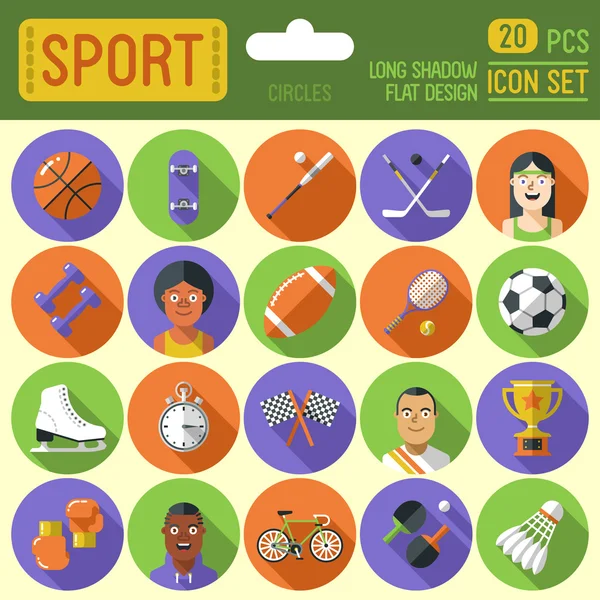 Ensemble d'icônes sport . — Image vectorielle