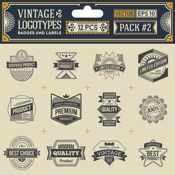 Logotypes vintage — Image vectorielle