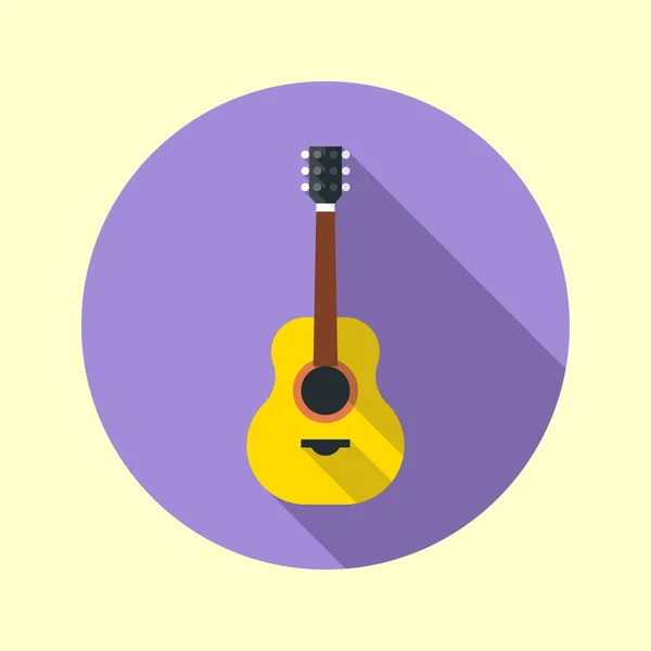 Icono de guitarra acústica. — Archivo Imágenes Vectoriales