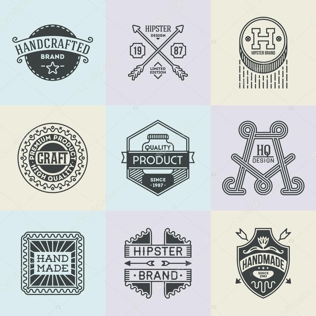 Retro logotypes set