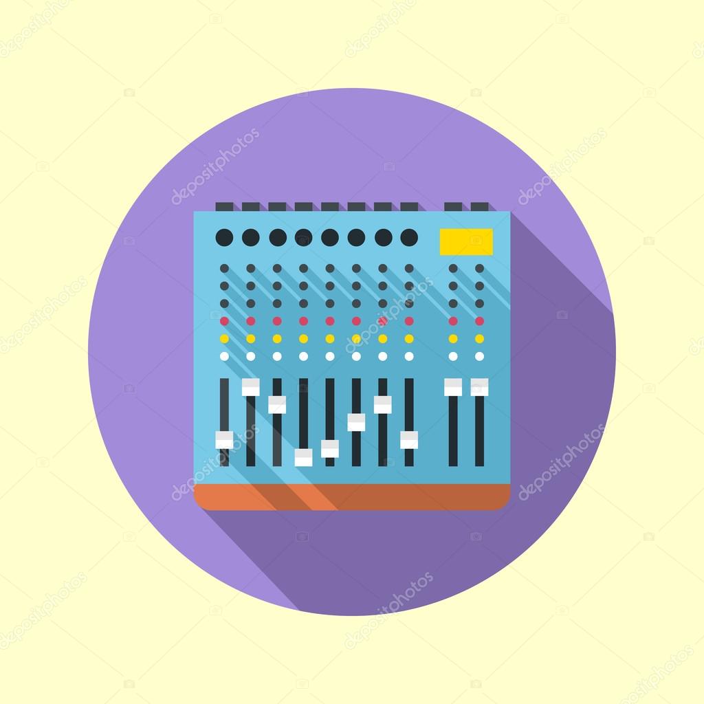 Sound mixer icon slider channel Royalty Free Vector Image