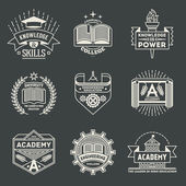 Logos für hohe Bildung gesetzt