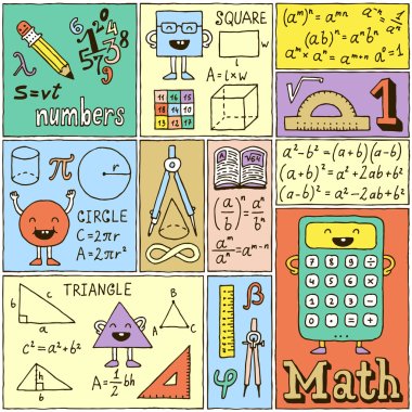 Math Science Banners set.