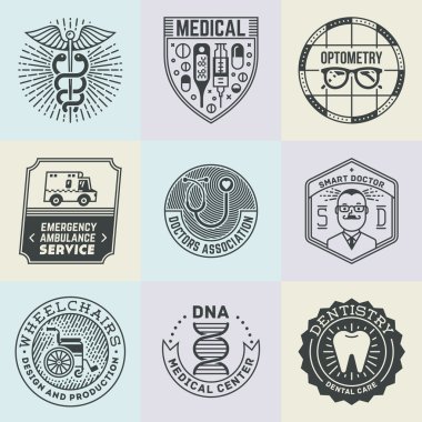 Medical Insignias Logotypes Template