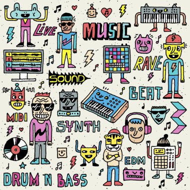 Müzik elektronik Style komik tuhaf