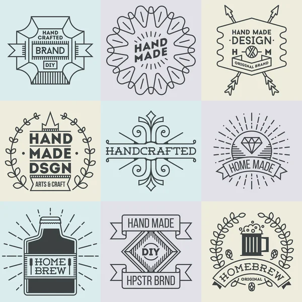 Assorted retro design insignias — Stock Vector