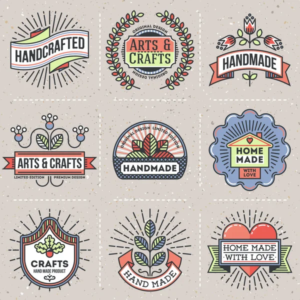 Retro insignes logo's ontwerpset. — Stockvector