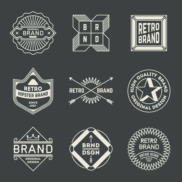 Retro Design luxusní odznaky — Stockový vektor