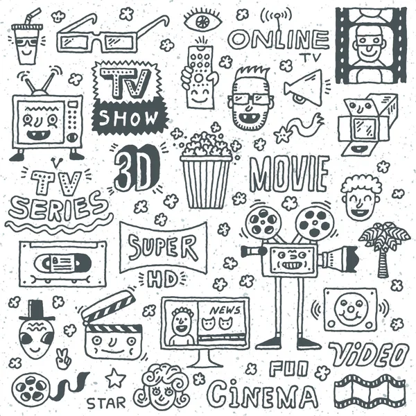 Programas de TV, Series y Películas — Vector de stock