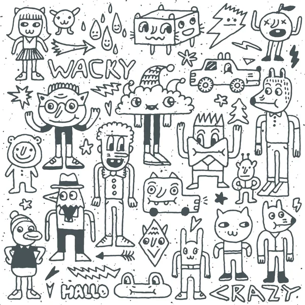 Terug naar school doodle set — Stockvector