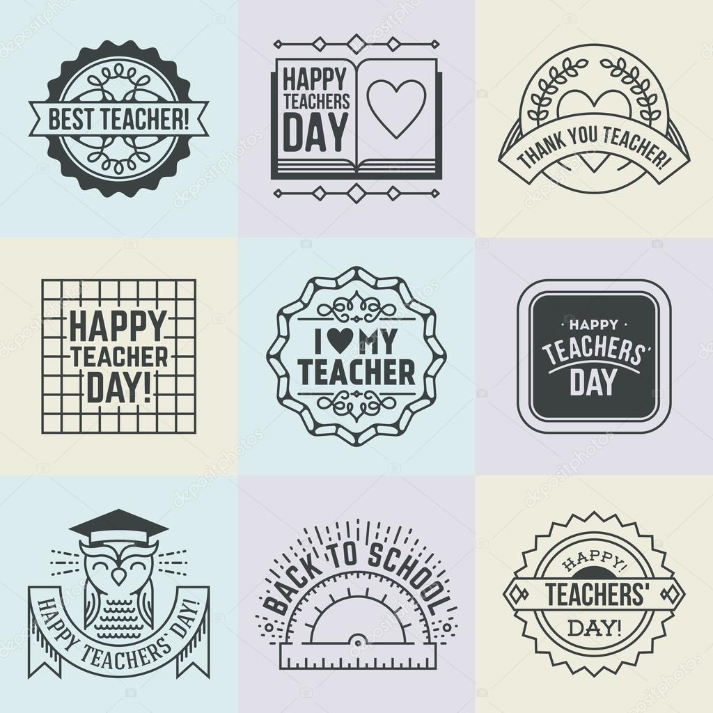 Happy Teachers Day assorted  insignias