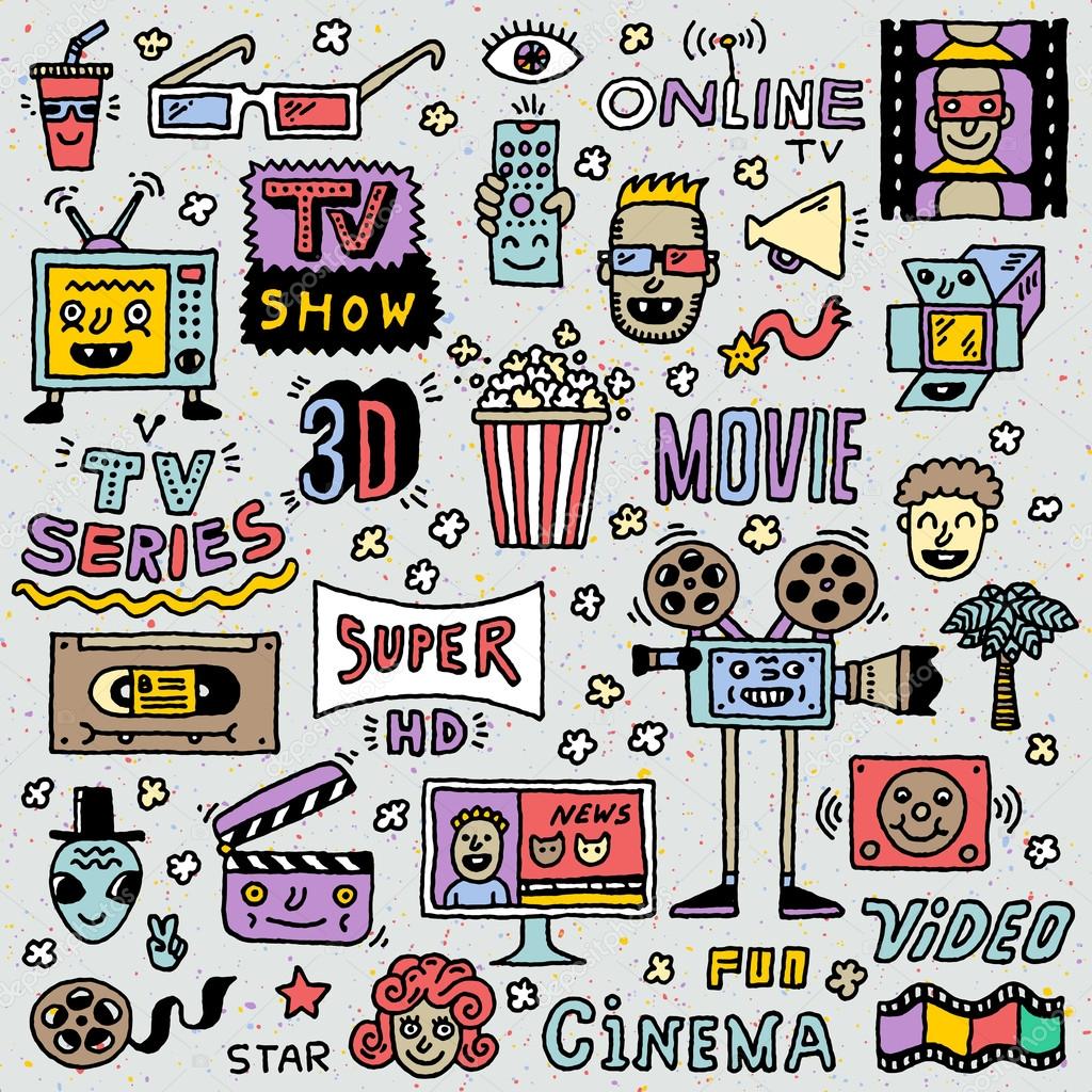 Pictures tv shows TV Shows, Series and Movies — Stock Vector