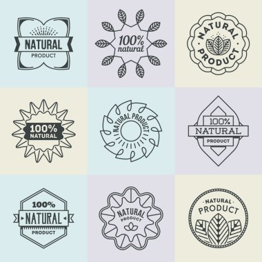 Doğal ürün Logotype seti