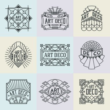 Retro tasarımı art deco Logotype