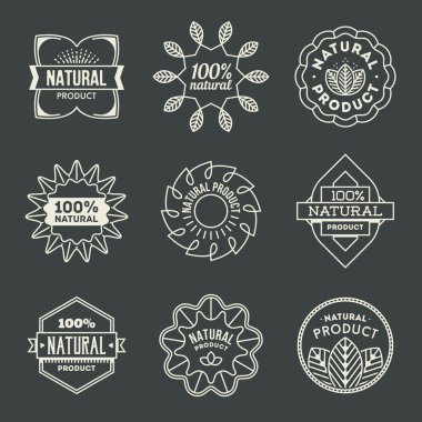 Doğal ürün Logotype seti