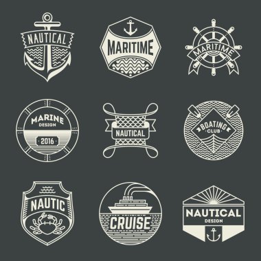 Deniz insignias logolar seti