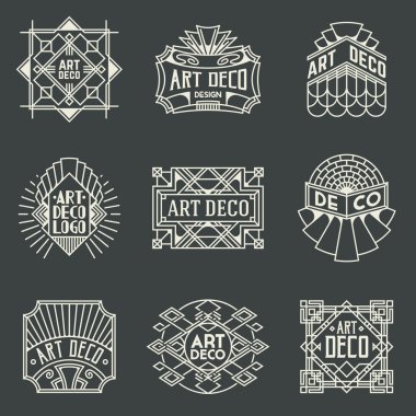 Retro tasarımı art deco Logotype
