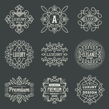 Retro tasarım lüks Logotype