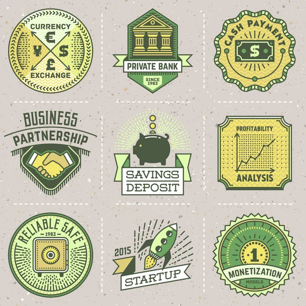 Ssorted business logo's Kleurset — Stockvector