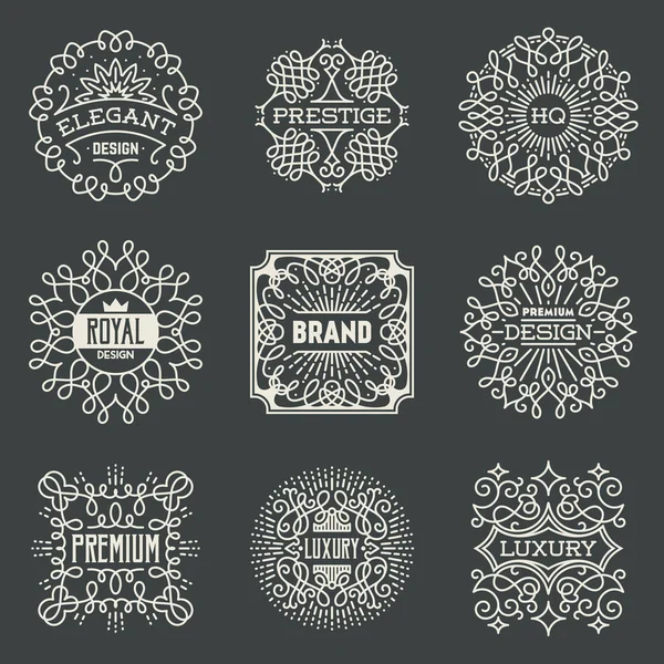 Logotipos de lujo conjunto de plantillas — Vector de stock