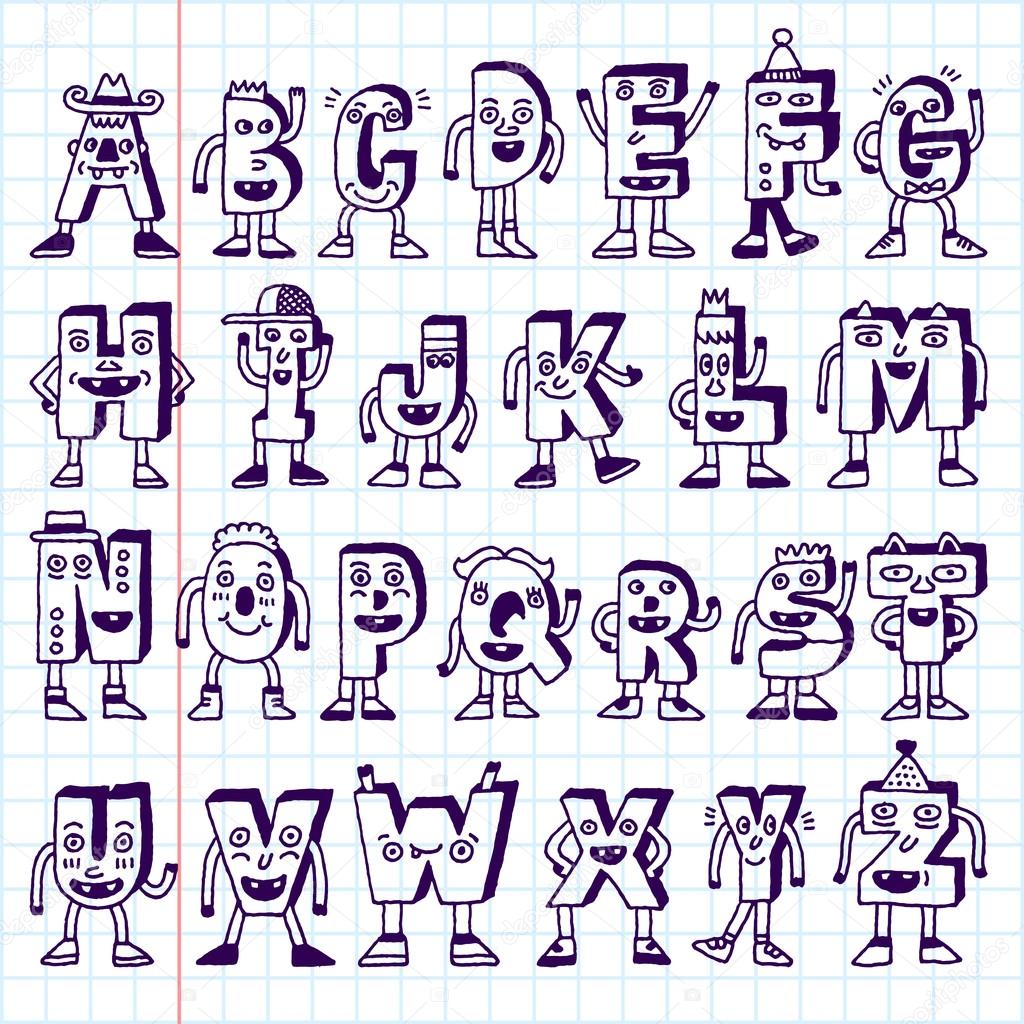 ABC Funny Alphabet Characters