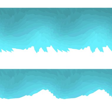 Deniz dalgası - beyaz bir zemin üzerinde bir dizi izole sınır. Kusursuz desen. Vektör baskısı.