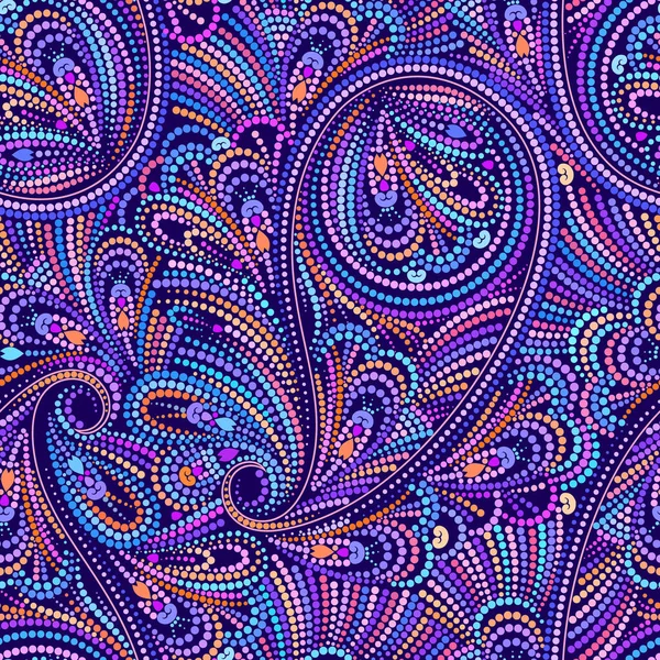 Patrón de puntos de colores sin costura-paisley — Archivo Imágenes Vectoriales