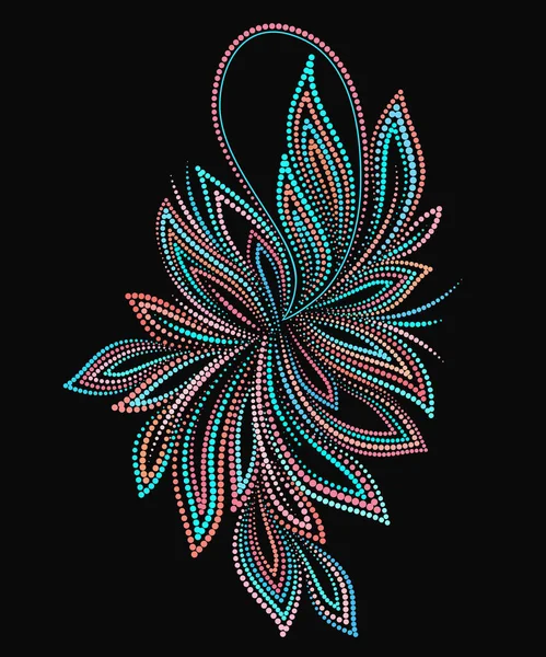 Paisley Patrón Puntos Arte Popular Colorido Adorno Étnico Tradicional Objeto — Vector de stock