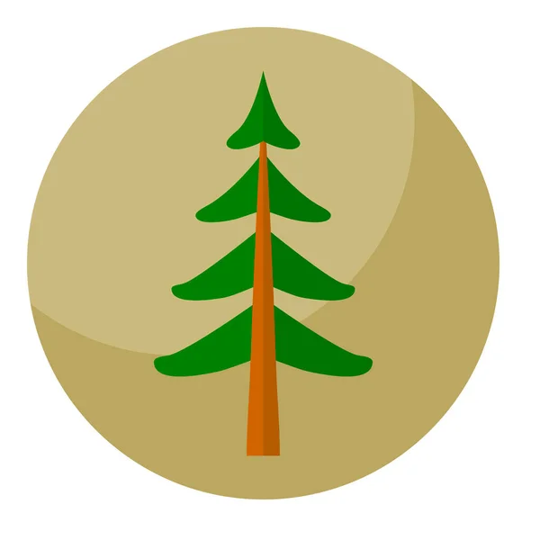 Elemento Diseño Icono Vectorial Naturaleza Paisaje Estilo Verano Icono Árbol — Vector de stock